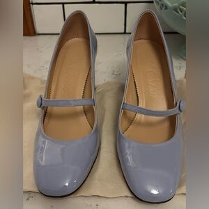 J. Crew Light Blue Mary Jane Heels